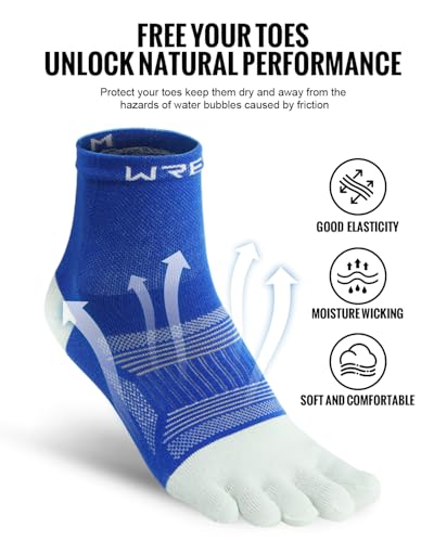 WRELS 1/2/3pairs Toe Socks Five Performance Athletic Running
