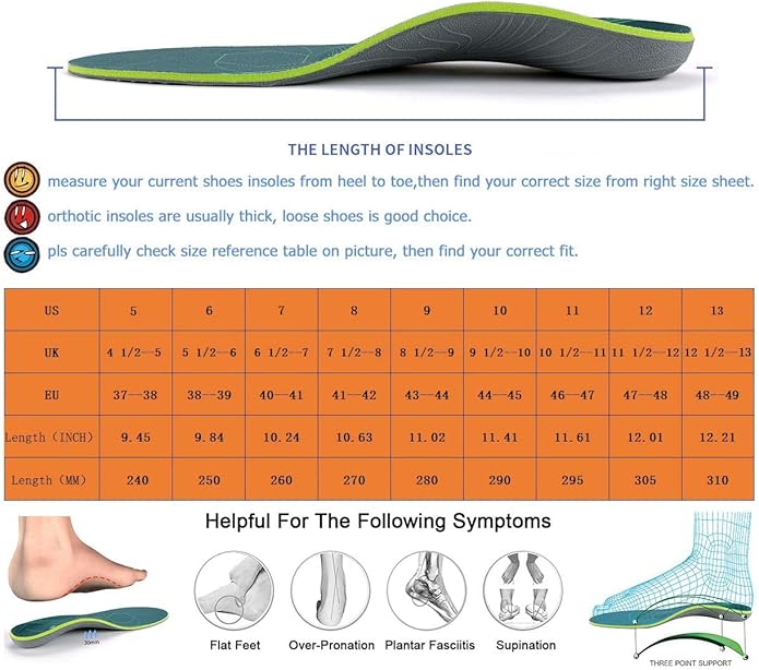 Flat Feet Template Arch Support Orthopedic Insoles