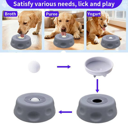 Non-Slip Base Slow Feeder Dog Bowl Ball-shaped