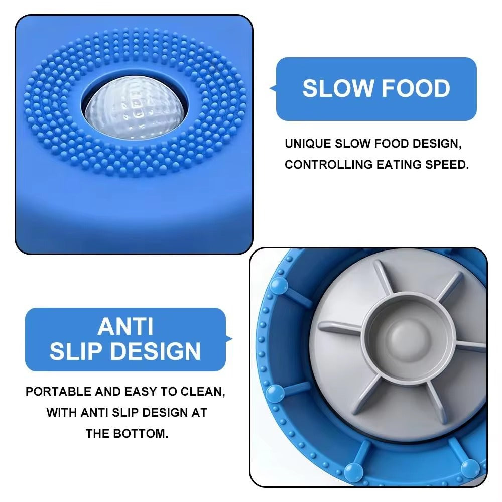 Non-Slip Base Slow Feeder Dog Bowl Ball-shaped