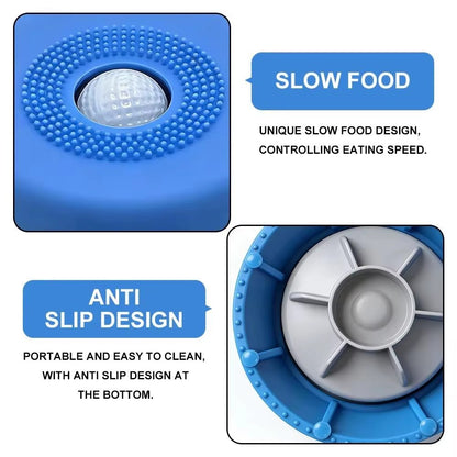 Non-Slip Base Slow Feeder Dog Bowl Ball-shaped